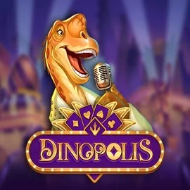 Dinopolis online game logo by Push Gaming on spinmayacasinoo.nl